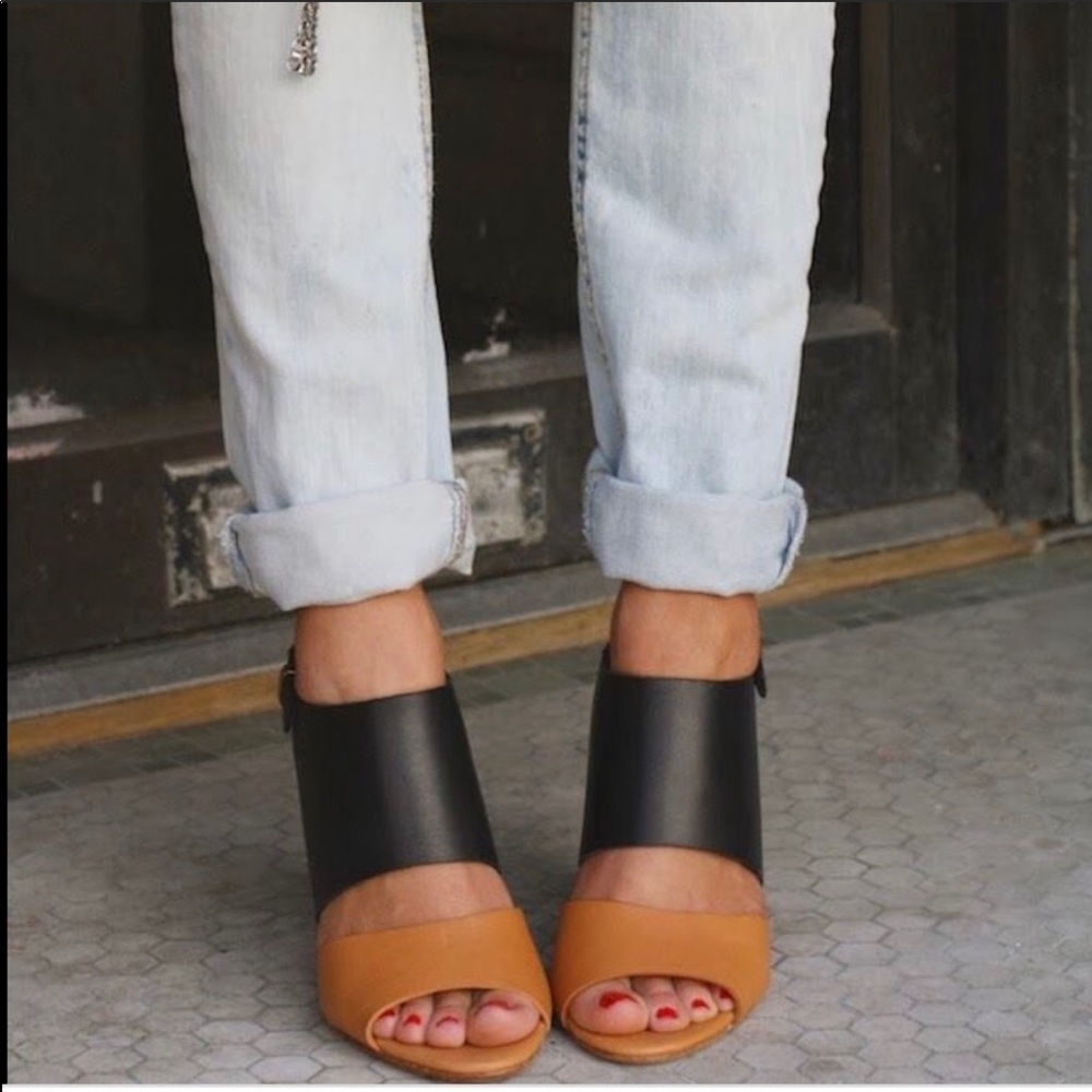 Joie 100% Leather Wedge Sandals